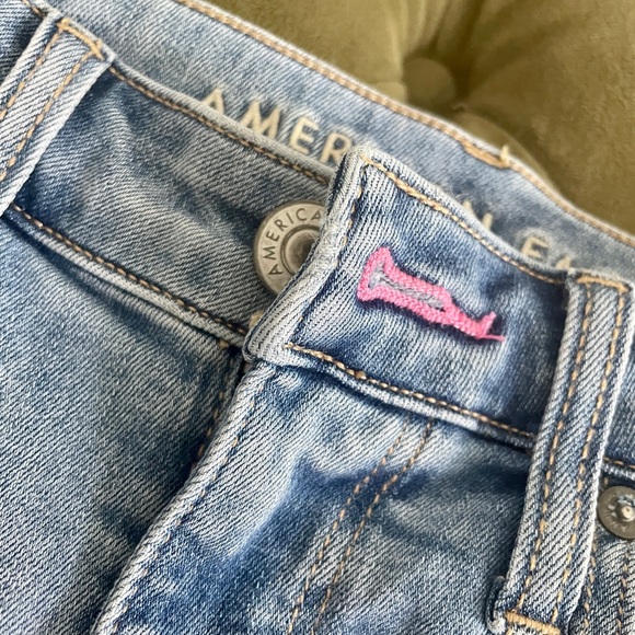 AE Pride High Rise Distressed Jean Shorts - Picture 3 of 6